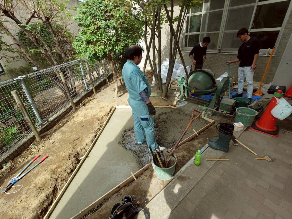 建設用３Dプリンタコンペ「未来チャレンジコンペ」設置準備　